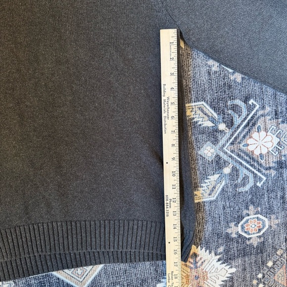 J Crew Men’s 1/4 Button Charcoal Gray Pullover Sweater 100% Cotton Size Large - Picture 7 of 8